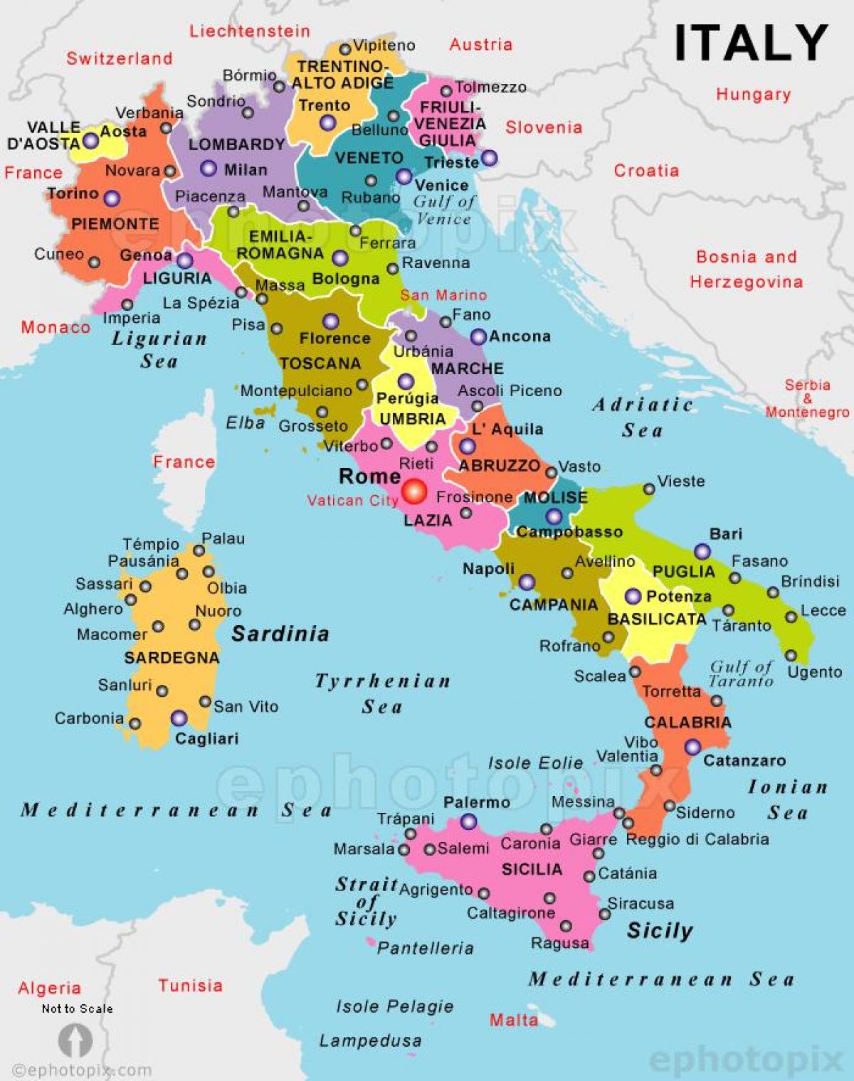 Carte Italie